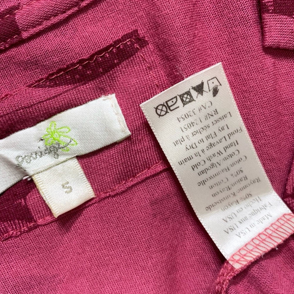 SOLD-Anthropologie Mallard Print Pink Tee - Picture 7 of 8